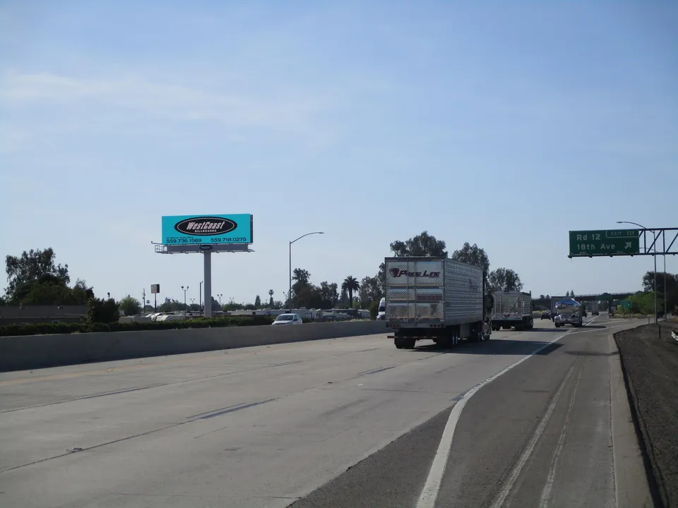 WestCoast billboard on Highway 99 / Road 12 in Kingsburg