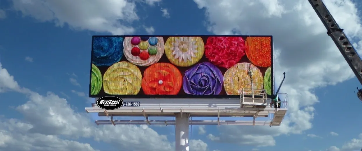 Colorful digital billboard creative