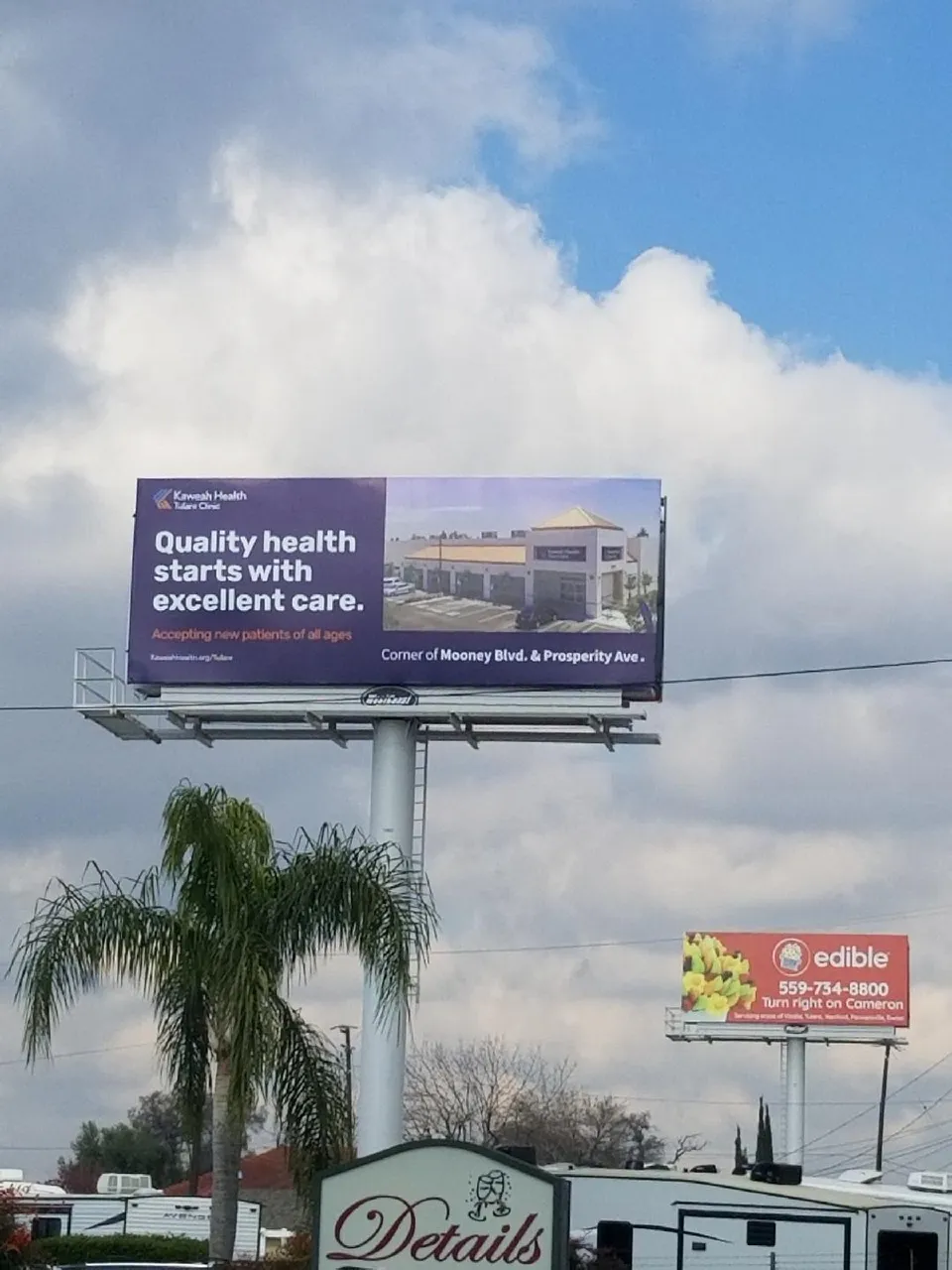 WestCoast billboard on Mooney Boulevard in Tulare